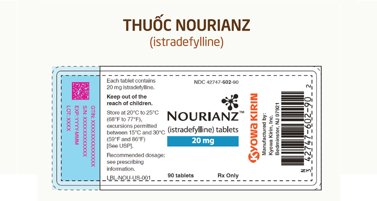 Nourianz (istradefylline) là thuốc điều trị Parkinson mới 